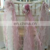 Custom-made Color Organza Wholesale Wedding Pink Chair Covers thumbnail-6