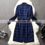 2016 Newly Fashion Beautiful Plaid Shirt for Light Mature or Coat for Young Lady thumbnail-4
