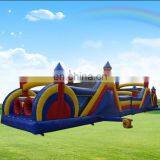 giant multicolor inflatable obstacle course