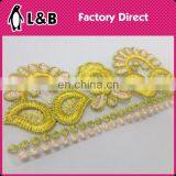 2016 New Design Organza Flower Trims Lace