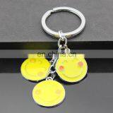 China Cheap Zinc Alloy Custom Enamel Emoji Smiley Keychain For Promotion