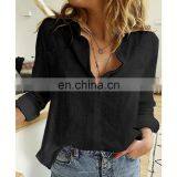 2020 Autumn Linen White Shirt Femme Womens Tops Fashion Long Sleeve Korean Woman Blouse thumbnail-5