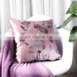Premium Velvet Watercolour Floral Digital Print Cushion Cover for Home Deco thumbnail-6