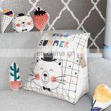 Wholesale Cartoon Design Soft Triangle Wedge Bolster Cushion Pillow Bed Reading Backrest Cushion For Sofa Office Chair thumbnail-2