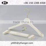 White Plastic Hanger and Pants Hanger With Custom Logo for Clothes thumbnail-1