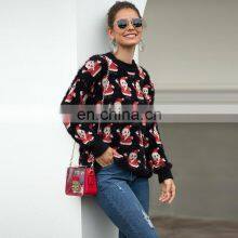 Custom Oversized Women Knit Pullover Ugly Christmas Sweater With Santa Claus Pattern thumbnail-2