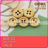 Coated Warter Proof Flatback Rim Natural Wooden Shirts Button thumbnail-2