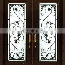 48 Inches Exterior Front Wrought Iron Main Front Door Design With Opening Window thumbnail-4