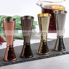 OEM Cocktail Engraved Manufacturers Japanese Logo Printing Stainless Steel Slim Jigger Gold