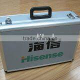 2013 New Design USA STYLE Aluminum Instrument Case With Logo Print and Safe Locks