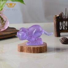 SAINT-VIEW Factory Wholesale Liuli Crystal Tiger Figurine Auspicious Home Office Decoration thumbnail-5