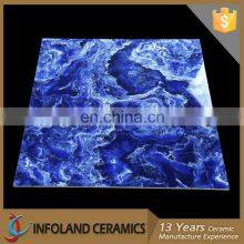 Wholesale Blue Veins Egyptian Artificial Marble Floor Tiles thumbnail-2