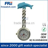 round alloy nurse watch with a cute dolphin (HHS8009)