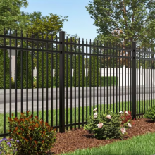 2026 New Style Durable WPC Galvanized Steel & Aluminium Wrought Iron Fence Panels for Gardens thumbnail-3