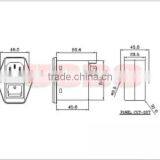 Durable 115/250VAC IEC320 Active Power Fused Emi Filter With Switch thumbnail-3