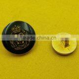 Black Enamelled Metal Shank Button For Dress --- MJ3689 thumbnail-4