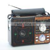 Hot Sale Torch Light Portable Style USB SD No Screen Bluetooth Wooden Radio thumbnail-1
