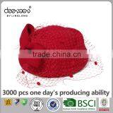 Bridal Wedding Lady Hat Wool Fascinator Church Women Hat thumbnail-5