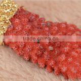 Wholesale Golden Tone Alloy Gemstone Natural Coral Pendant thumbnail-5