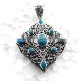 925 Sterling Silver Gemstone Pendant