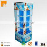4 Tier Cardboard Cosmetic Floor Display Shelf Racks