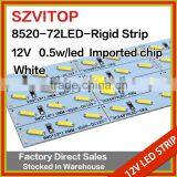SV Dc 12V LED STRIP Super Bright 8520 72LEDs Rigid Strip White Two Imported Chip Light Non-waterproof 12mm Width PCB 36W thumbnail-1