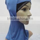 C079 new style two color ninja hats with rhinestones,neck cover hats