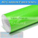CARLIKE Air Bubble Wholesale Price Green 4D Carbon Fibre Vinyl Wrap thumbnail-2