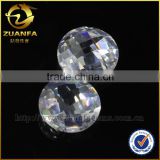 12mm synthetic diamond double checker cut, white cz gemstone