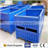 4 Layers Folding Wire Mesh Container Galvanizing Welding Container,Metal Storage Cage Container thumbnail-4