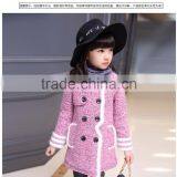 Latest girl long coat 2015 winter hot selling cheap