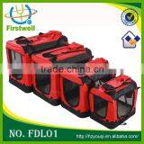 Red Soft-Sided Pet Travel Carrier Crate Hot Dog Carrier thumbnail-2