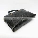 New Men's Briefcase Crocodile Grain Bag Black PU Leather Briefcase thumbnail-5