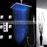 Hot Sale Bathroom Hydro Power LED Lighting Fixtures 3 Way Conceal Thermostatic Mixer Bathroom Accessory Set thumbnail-1