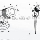 201611W Silver Outdoor Decorative Landscape Lighting 110v Landscape Lighting thumbnail-2