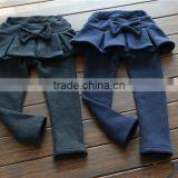 6785 Children Girls' Cotton Fleece Pants Pleated Skirt Set thumbnail-1