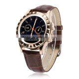 LF08 Touch Screen Smart Watch MTK6260 Heart Rate Monitoring Bluetooth Metal Leather Strap With Camera for Android Smartphone