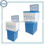 Multipurpose floor cardboard stand display bins with advertising head cards