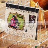 High Quality Customized Clear Acrylic Calendar Stand