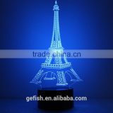 Hot sale acrylic 3D LED Eiffel Tower display
