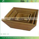 DT012/Natural Living Family Set Bamboo Wood Square Inlay Salad Party Bowl thumbnail-4