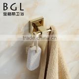 simple modern square brass golden bathroom design hanging hook