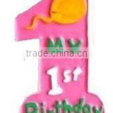 Wholesale My 1ST Birthday Candle Pink KIDS THEMED CANDLES/CAKE DECORATIONS