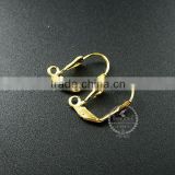 12*6mm gold plated shell simple lever back earrings hoop base settings loop supplies 1705039