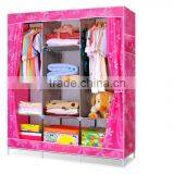 Bedroom Wardrobe Designs India Foldable Canvas Wardrobe With Cover (FH-CS0505 ) thumbnail-2