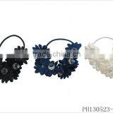 Crystal Elastic Hair Band With Flowers,elastic Hair Rubber Bands thumbnail-1