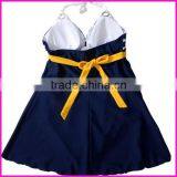 New Navy Style Women's Padded Hot Springs Swimwear Push up Bathing Suit Bikini Swimsuit Skirt thumbnail-3