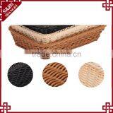 Handmade Woven Plastic Rattan Bread Basket thumbnail-6