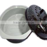 Cookware Chicken White and Black Ceramic Roaster Pan thumbnail-3