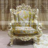 European Royal Style Bright Color Living Room Sectional Sofa Set, Floral Design Hand Painted Sofa Set thumbnail-1